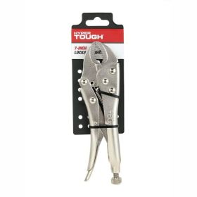 Hyper Tough 7in Curved Jaw Locking Pliers – Adjustable Grip with Hardened Teeth for Clamping, Twisting & Turning