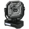 10400mAh Solar Fan Camping Fan with Solar Panel LED Lantern 7W 8 Inch