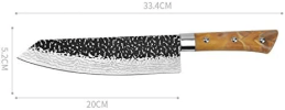 Chef Knife - Pro Damascus Pattern Kitchen Knife 8 Inch Chef's Knives Stainless Steel Sharp Paring Knife with Ergonomic Handle
