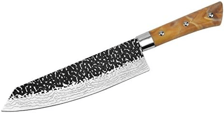 Chef Knife - Pro Damascus Pattern Kitchen Knife 8 Inch Chef's Knives Stainless Steel Sharp Paring Knife with Ergonomic Handle