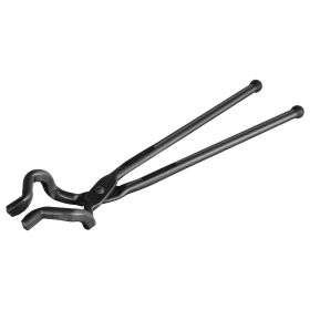 VEVOR Blacksmith Tongs, 18' Z V-Bit Tongs, Carbon Steel Forge Tongs with A3 Steel Rivets, for Knife Blades, Long Pieces, Circular Forgings