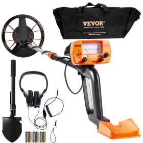 VEVOR Metal Detector for Adults & Kids, 8 Inch Waterproof Search Coil with High Accuracy Pointer Display, Adjustable 38''-49'' Gold Detector