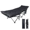 cAdults, Foldable Outdoor with Portable Bag, Bed Lightweight Sleeping Cots for Camping, Easy to Set up, Black
