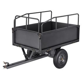 VEVOR Steel Dump Cart 17 Cu. Ft 600LB for ATV/UTV Trailer Tow Behind Heavy Duty
