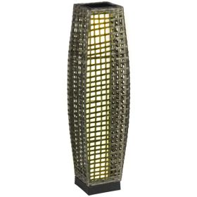 Gray Solar Floor Lamp, Outdoor Garden Lantern