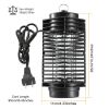Electric Bug Zapper UV Light Flying Zapper Insect Killer Lamps Pest Mosquito Fly Trap Catcher Odorless Noiseless for Home Restaurant