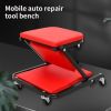 Foldable Creeper, 2-in-1 Rolling Garage Z Creeper Car & Seat, 36" Roller Mechanics Under Car Chair, 330 LBS Weight Capacity Heavy Duty