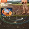 VEVOR Metal Detector for Adults & Kids, 8 Inch Waterproof Search Coil with High Accuracy Pointer Display, Adjustable 38''-49'' Gold Detector