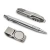 Pen, Multi-function Knife and Round Money Clip 3-piece Gift Set