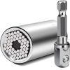 2PCS/SET Universal Torque Wrench Head Set Socket Sleeve 7-19mm Power Drill Ratchet Bushing Spanner Key Magic Multi Hand Tools