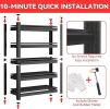 72" H Garage Shelving Unit, Garage Storage Shelves 2500LBS Heavy Duty Shelving, Adjustable 5 Tier Metal Shelving Utility Shelf