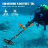 VEVOR Waterproof Metal Detector, 12" Coil, Professional Rechargeable Gold Detector
