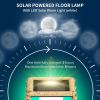 Solar Floor Lamp, Outdoor Rattan Garden Lantern Pathway Light & Decorative Driveway Lighting with Auto On/Off LED Lights for Porch, Yard, Lawn