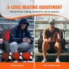 VEVOR Double Heated Stadium Seat with Back Support, 3 Level Heating Wide Bleacher Seat