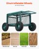 Rolling Garden Seat with Wheel 400LB Heavy Duty Metal Garden Cart with Storage