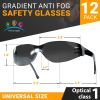 Gradient Gray Anti Fog Safety Glasses for Men & Women
