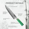 Qulajoy Japanese Chef Knife 8 Inch,67 Layers Damascus VG-10 Steel Core,Professional Hammered Kitchen Knife