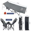 cAdults, Foldable Outdoor with Portable Bag, Bed Lightweight Sleeping Cots for Camping, Easy to Set up, Black