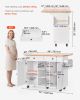 52in Kitchen Island Cart Rolling Storage Cabinet Table with Drawer Drop Leaf