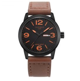 Men's Waterproof Quartz Leather Watch (Color: CH1502)