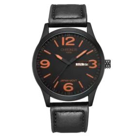 Men's Waterproof Quartz Leather Watch (Color: CH1503)