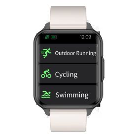 Body Temperature Heart Rate Waterproof Sports Watch (Color: Light grey)