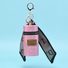 Personalized Mini Self Defense Keychains Suitcase Set Custom Combo Available (Style: Lipstick Bag, Color: Pink)