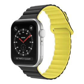 Magnetic Suction Loop Watch Strap (Color: Blackyellow)