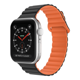 Magnetic Suction Loop Watch Strap (Color: Blackorange)