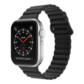 Magnetic Suction Loop Watch Strap (Color: Black)