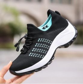 Women Walking Shoes Sock Sneakers (Color: Blue, size: US-9)