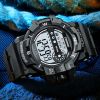 Cool Luminous Men Sport Watch High-end Silicone Strap Military Wrist Watch Led Calendar Waterproof Digital Watch reloj de hombre
