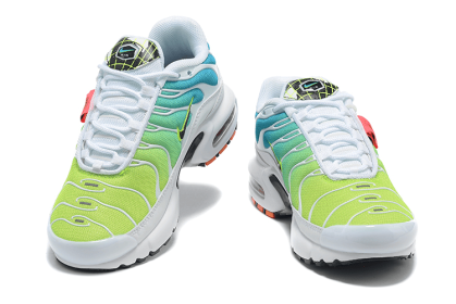 TN cushioned fashion kids' sneakers Running shoes (colour: white-green, size: 34)