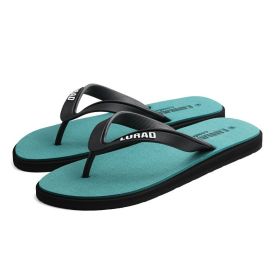 Men's flip flops summer non-slip outdoor sandal-topped foot slippers men's casual rubber beach shoes (colour: khaki, size: L (for size 43-44))
