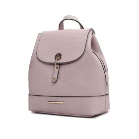 MKF Collection Laura Vegan Leather Backpack by Mia K (Color: Rose Pink, material: Vegan Leather)