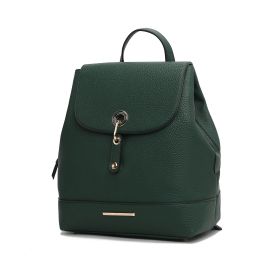 MKF Collection Laura Vegan Leather Backpack by Mia K (Color: Green, material: Vegan Leather)