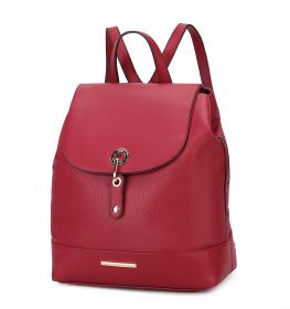 MKF Collection Laura Vegan Leather Backpack by Mia K (Color: Red, material: Vegan Leather)