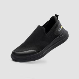 FitVille Men's BriskWalk Recovery Slip-On Shoes - Black (Width: WIDE/2E, size: 8)