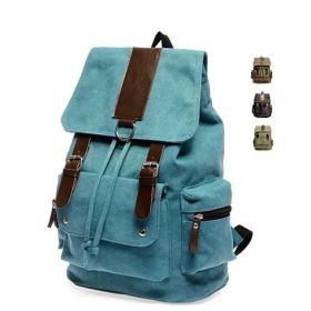 Back to Campus Canvas Backpack - 4 Colors! (Color: Denim Blue)