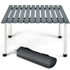 Folding Outdoor Camping Table with Carrying Bag for Picnics and Party (Color: gray)