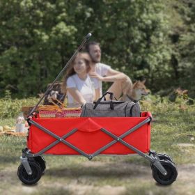 Utility Park Garden Cart Tool Customized Color Folding Camping Trolley Outdoor Picnic Beach Wagon (Color: as Pic)