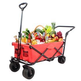 bUtility Park Garden Cart Tool Customized Color Folding Camping Trolley Outdoor Picnic Beach Wagon (Color: as Pic)