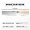 Vegetable Cleaver - Japanese Cleaver 6.5 Inch Chopping Knife High Carbon Stainless Steel Knives With Wooden Handle 6.5 Inch Cleaver Knife