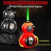 "Metal Windproof Lighter â€“ Rotating Gourd Design with Green Flame â€“ Perfect Father's Day Gift"